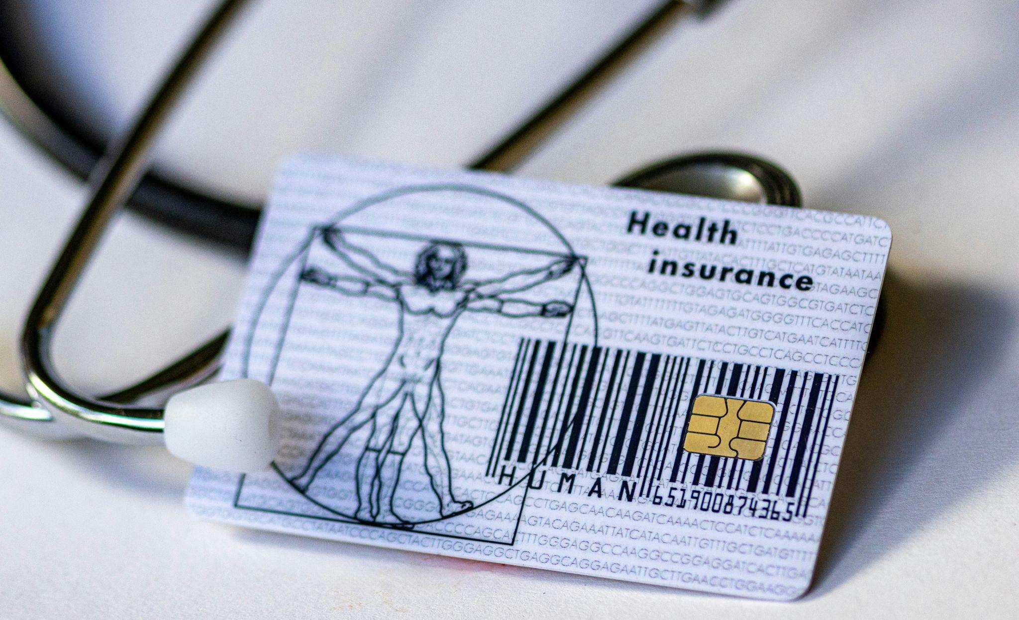 A health insurance card represents business health insurance in California.